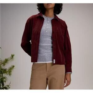 Alpine Design Women's Dark  Auburn Corduroy Shirt Size L